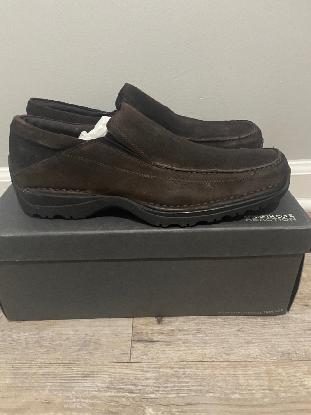 Men’s Kenneth Cole Brown Suede Loafers – Size 10.5